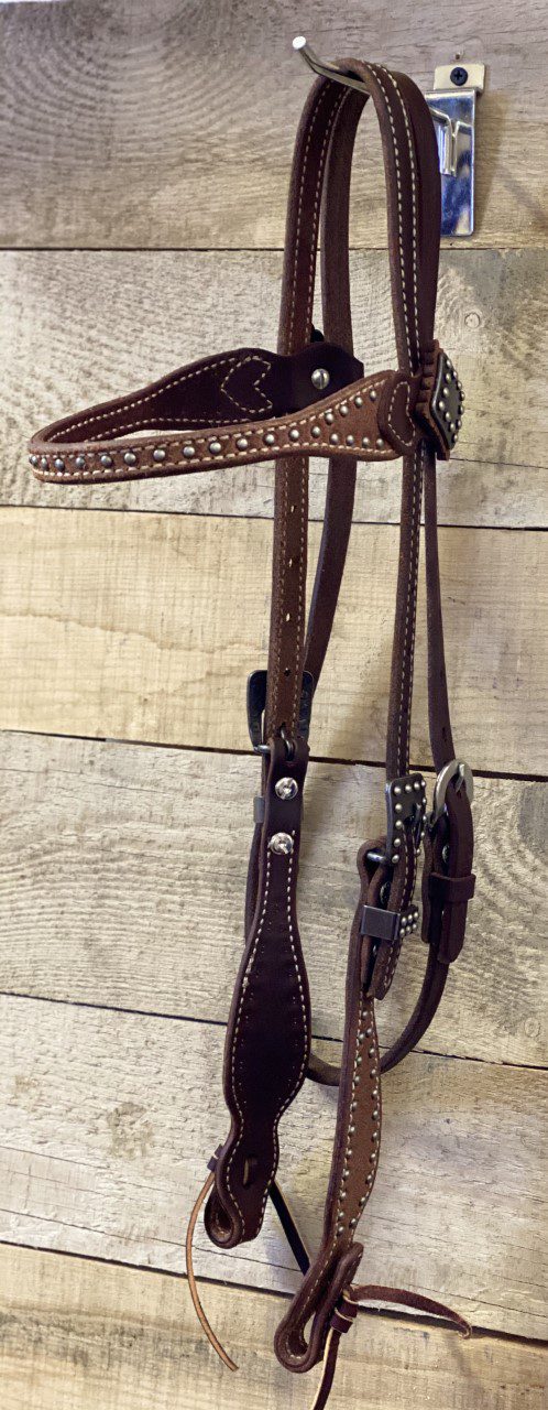 Weaver Leather Rough Out Oiled Browband Headstall