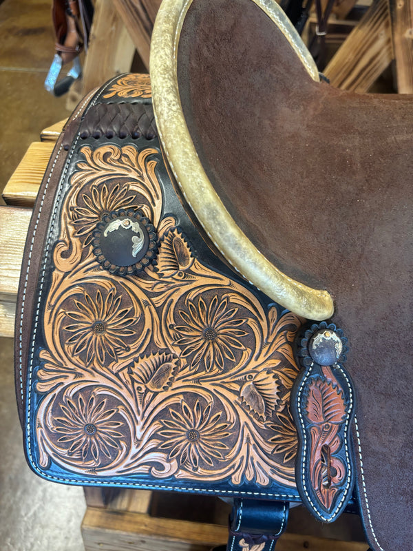 Martin Saddlery Team Roping Saddle 14” With Matching Breastcollar #09835