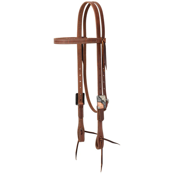 Weaver ProTack Headstall with Designer Hardware - Copper Flower