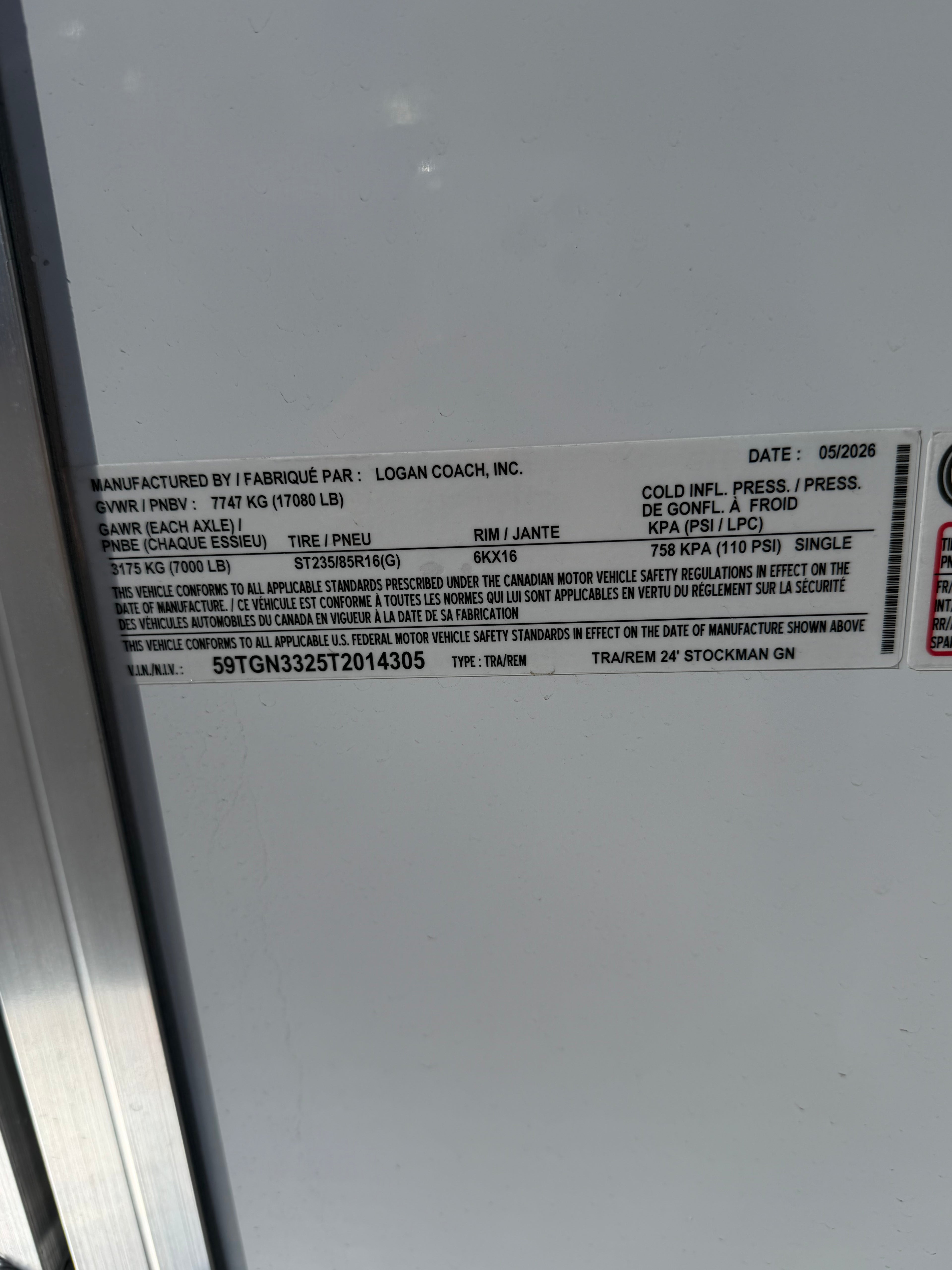 2026 Logan Coach 24’ Stock Combo DMD #14305