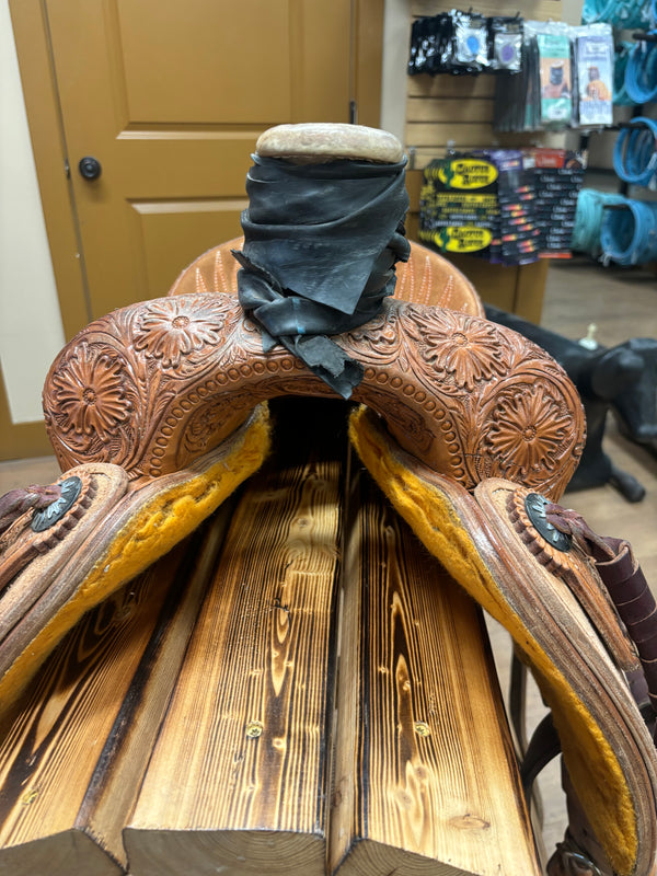 Used Equitech Team Roping Saddle 14.5in Seat