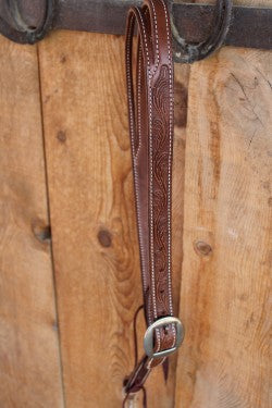Martin Ranahan Floral Chocolate Split Ear Headstall