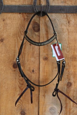HS BB Rawhide Laced Chocolate and Harness Headstall