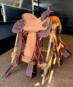 Frontier 14.5” Two Toned Leather Team Roper Saddle