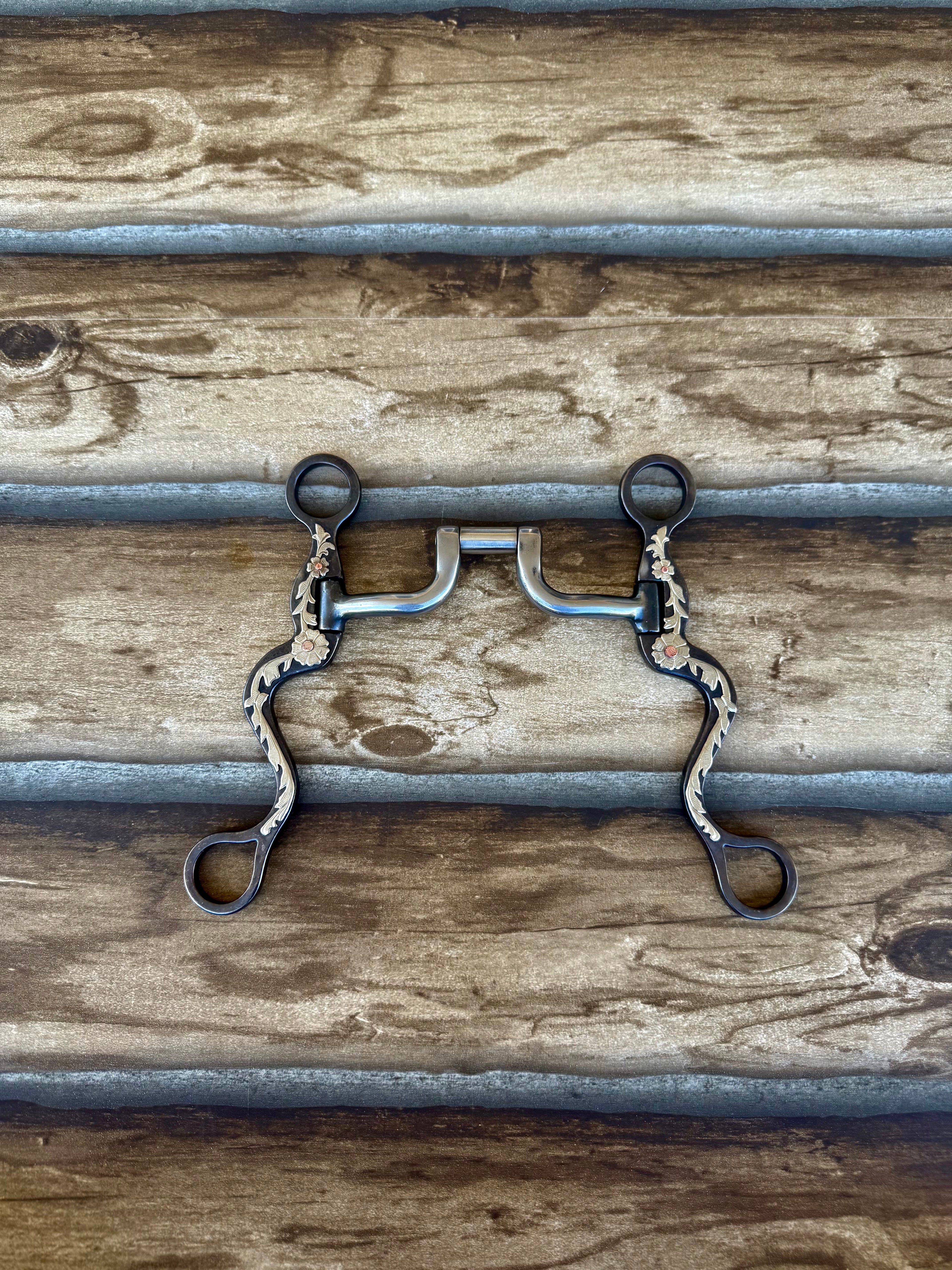 Classic Equine 8" Cavalry Cheek Browned Iron Square Hinge Port