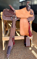 Frontier 14.5” Two Toned Leather Team Roper Saddle