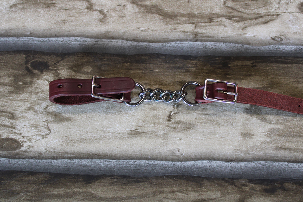 Berlin Latigo Single Chain 5/8 Curb Strap