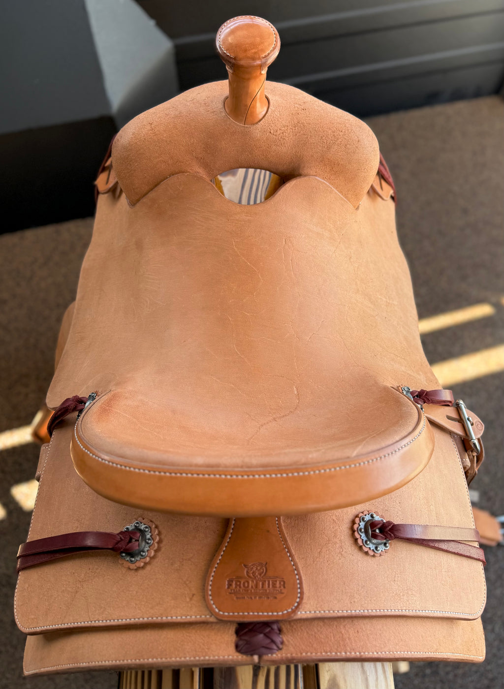 Frontier Natural Roughout 14.5” Team Roper Saddle