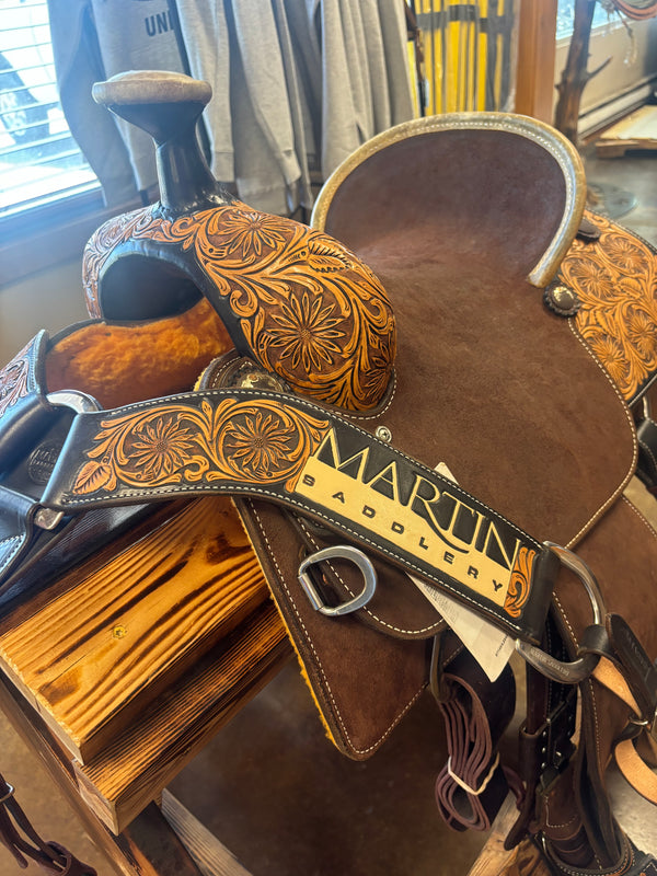 Martin Saddlery Team Roping Saddle 14” With Matching Breastcollar #09835