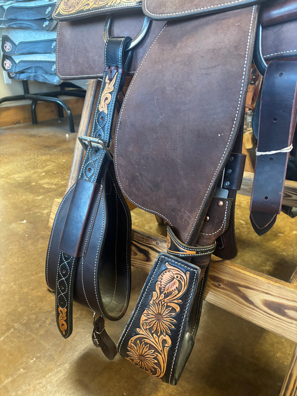 Martin Saddlery Team Roping Saddle 14” With Matching Breastcollar #09835