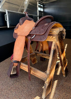 Frontier 14.5” Two Toned Leather Team Roper Saddle