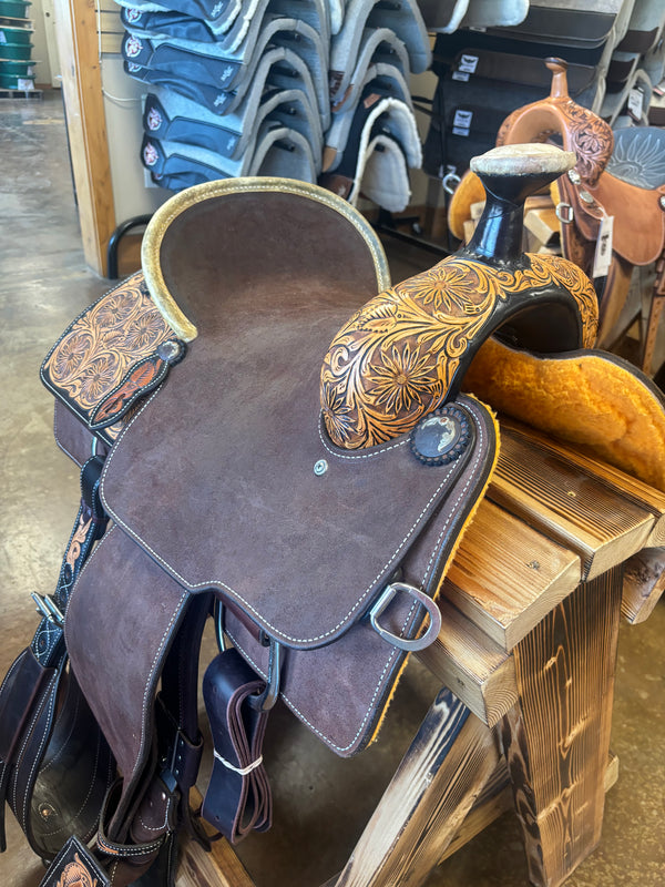 Martin Saddlery Team Roping Saddle 14” With Matching Breastcollar #09835