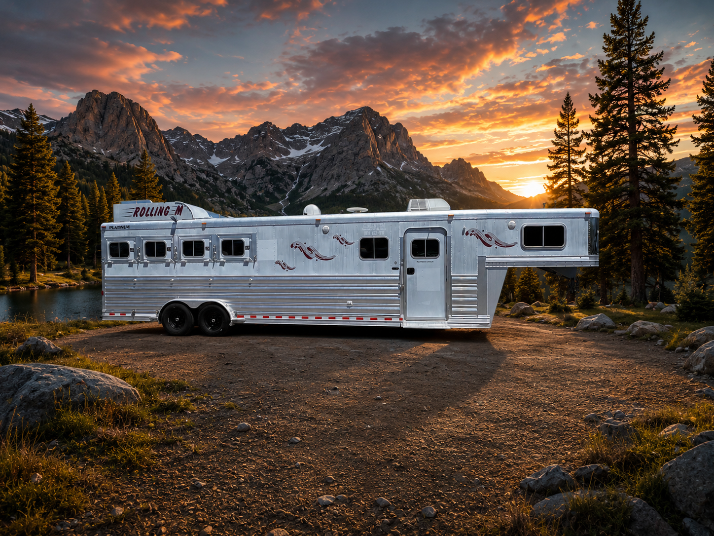 2008 Platinum 4 Horse Living Quarters