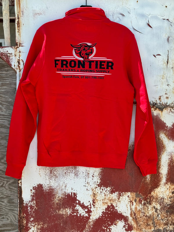 '24 Logo 1/4 Zip in Red