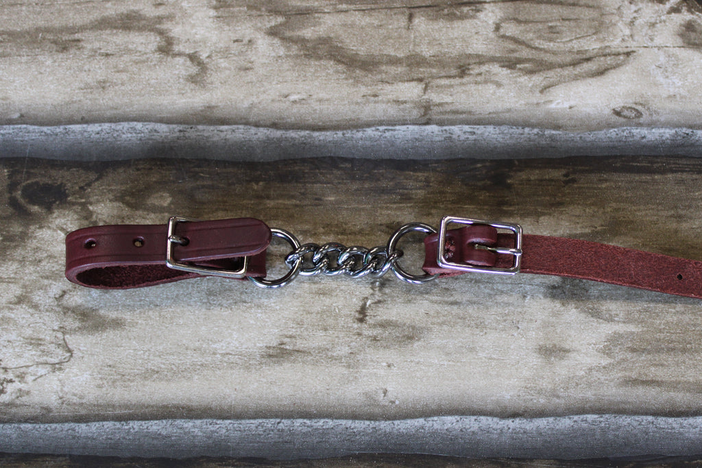 Berlin Latigo Single Chain 5/8 Curb Strap