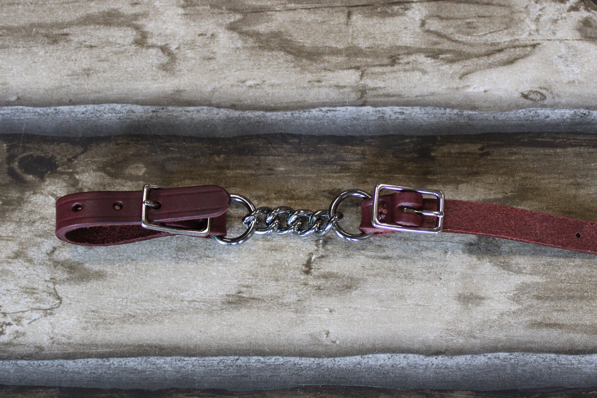 Berlin Latigo Single Chain 5/8 Curb Strap