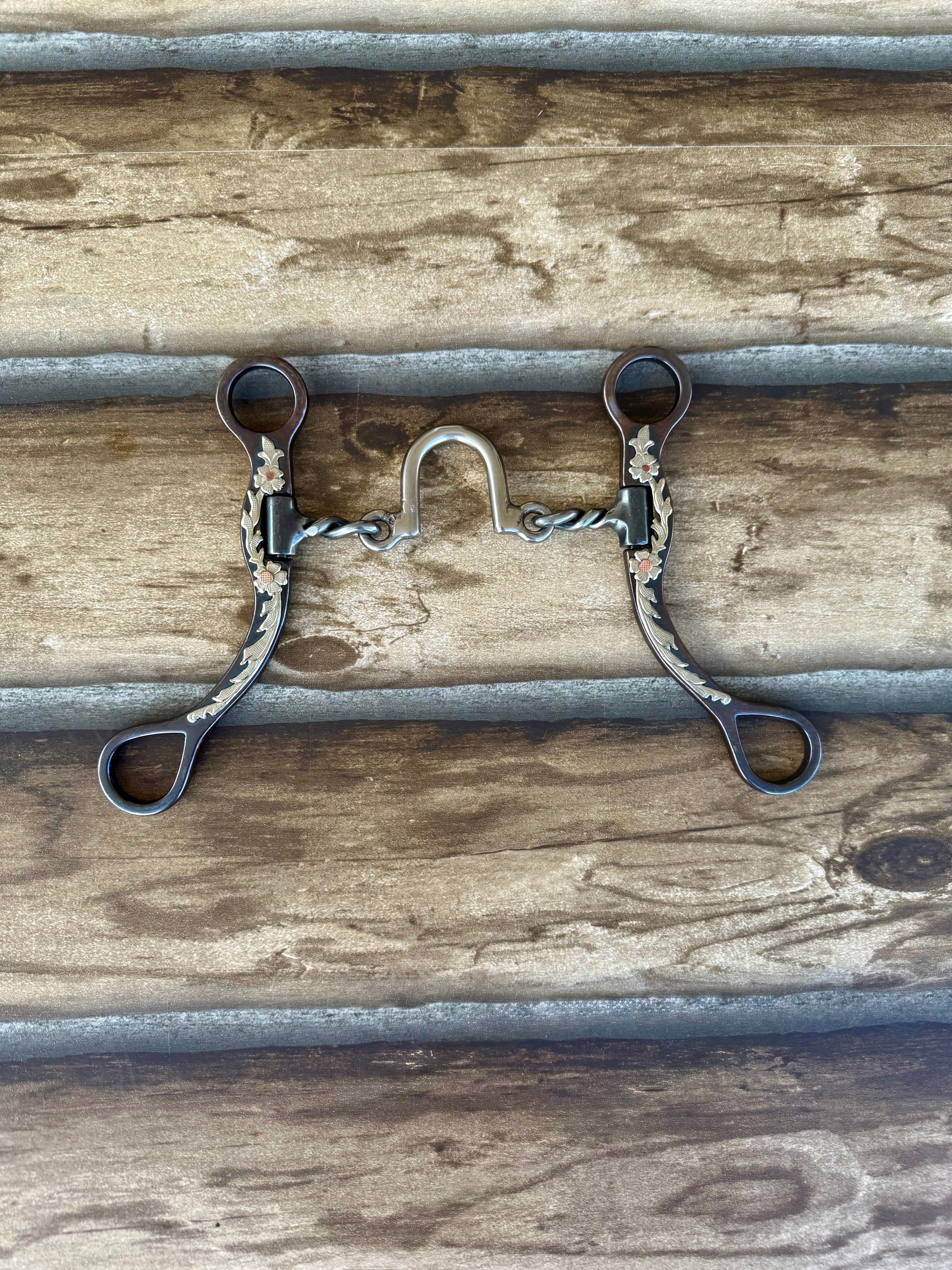 Classic Equine 7 1/2" Browned Iron Ported Twisted Wire Bit