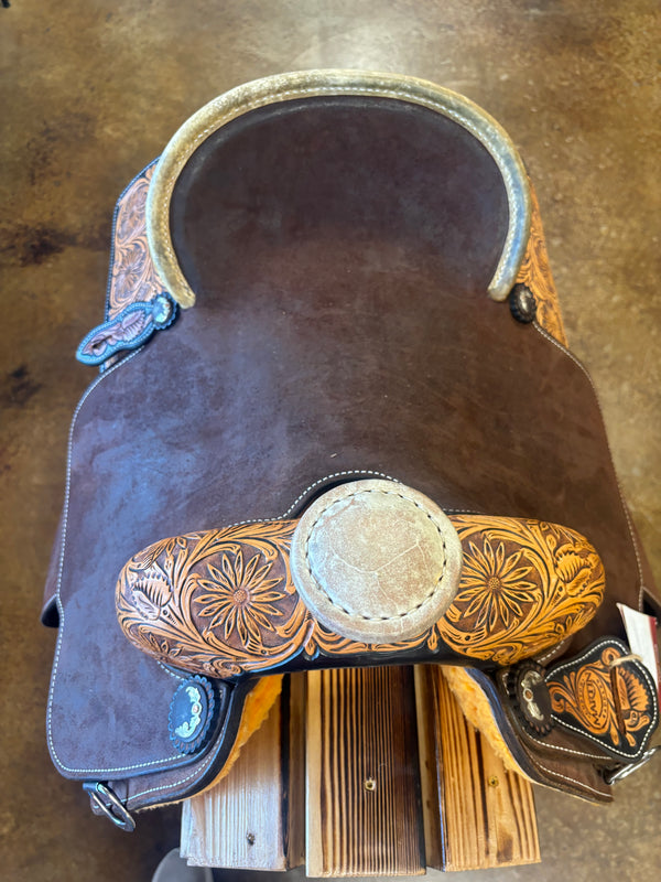 Martin Saddlery Team Roping Saddle 14” With Matching Breastcollar #09835