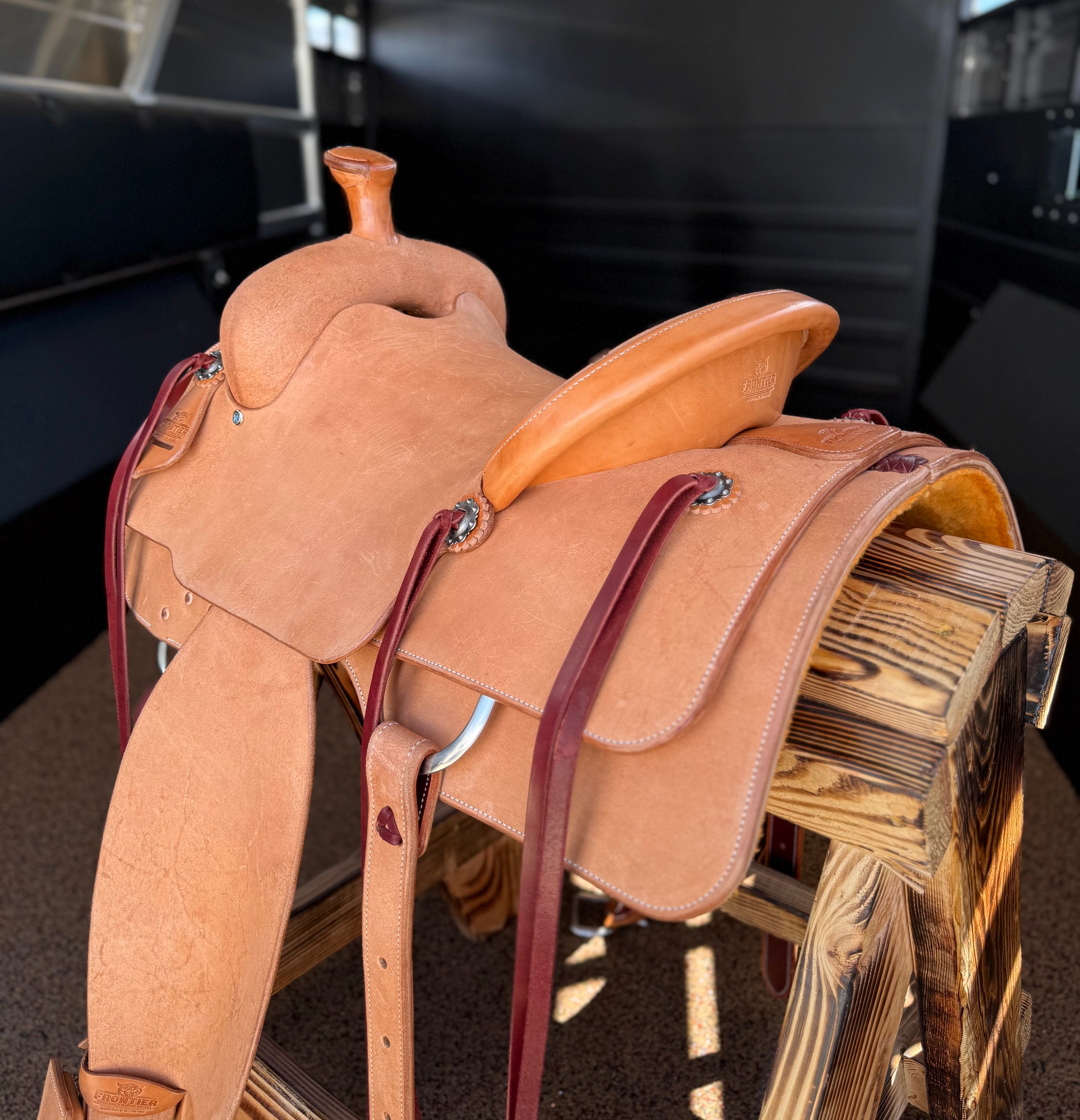Frontier Natural Roughout 14.5” Team Roper Saddle