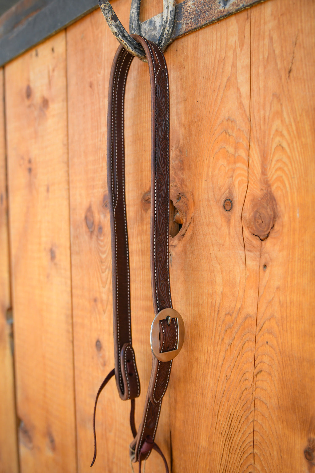 Martin Ranahan Floral Chocolate Split Ear Headstall