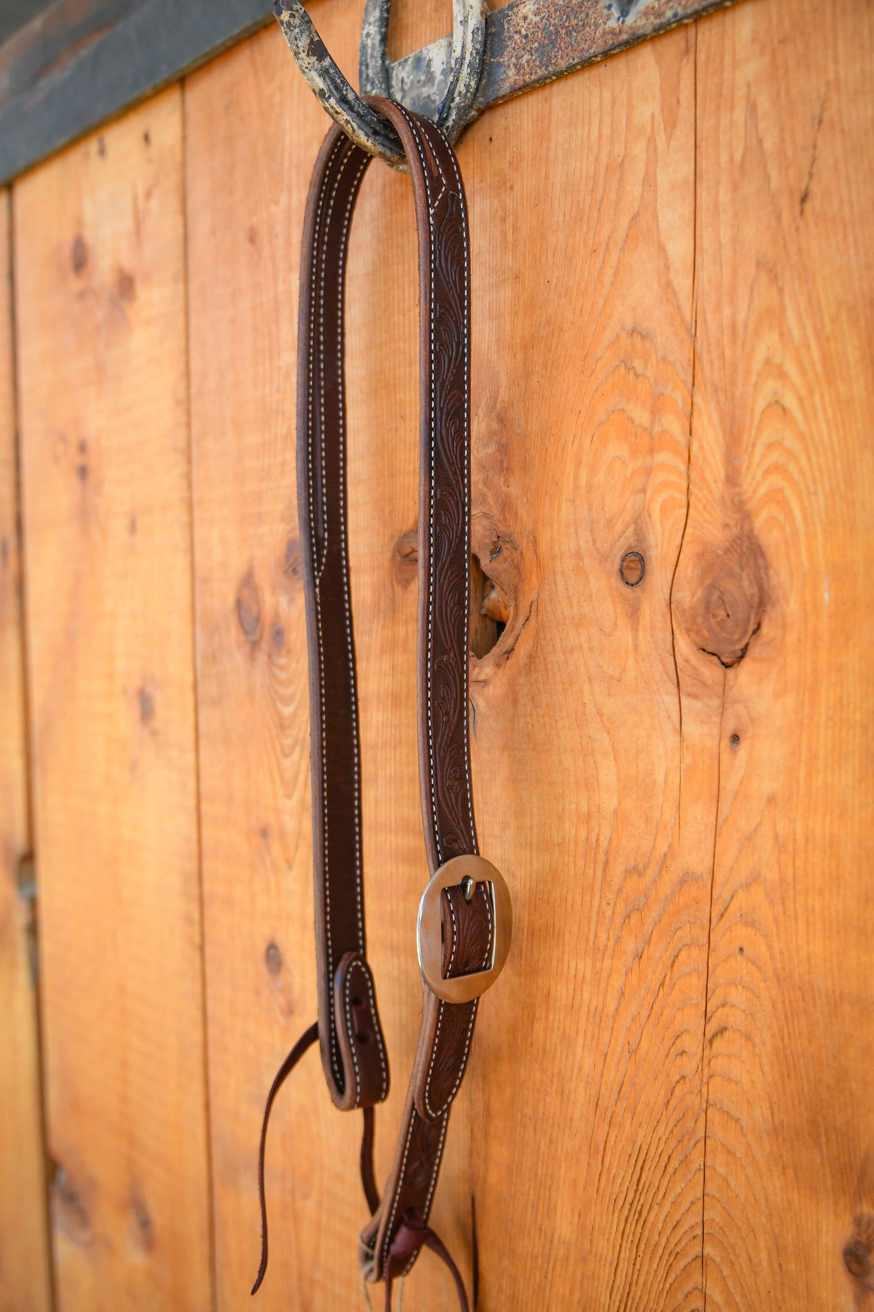 Martin Ranahan Floral Chocolate Split Ear Headstall