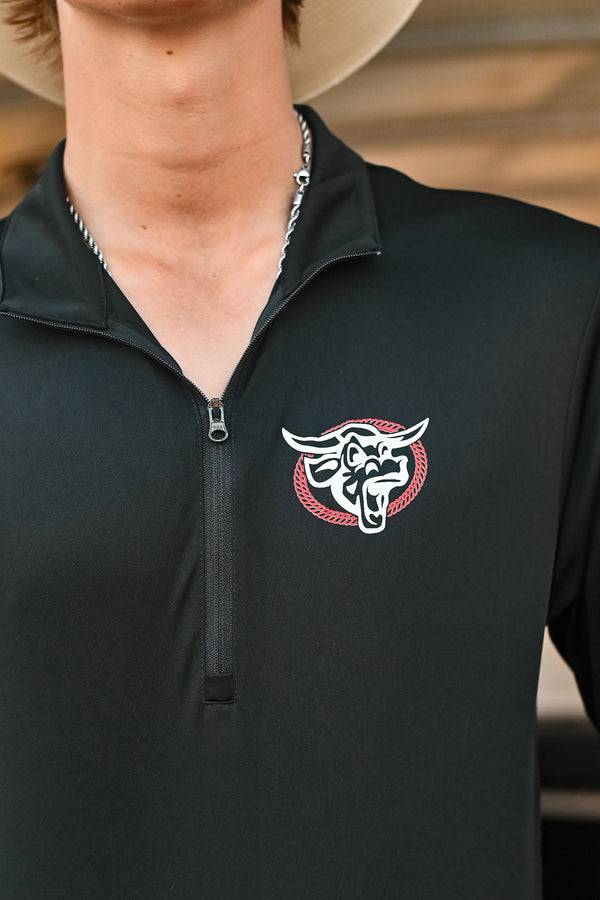 '24 Logo 1/4 Zip in Black