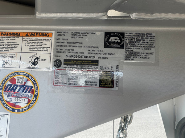 2026 Platinum 24’ Stock Combo #13269