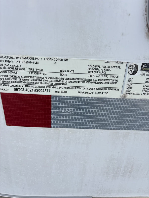 2017 Logan Coach Limited 4 Horse Living Quarters