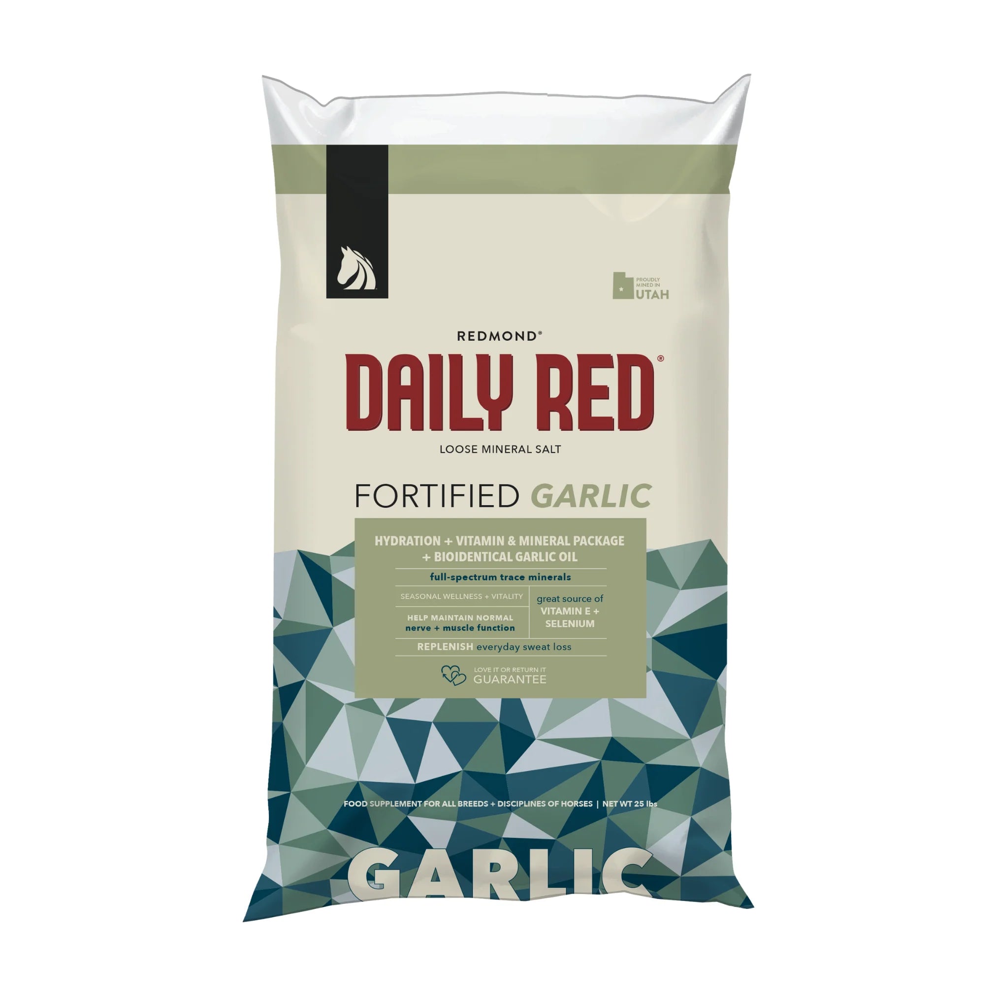 Redmond Daily Red Fortified Garlic - Horse Vitamin & Mineral Supplement (5lb Pouch)