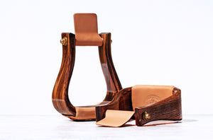 Nettles Stirrups Flat Bottom Rustic Wrangler