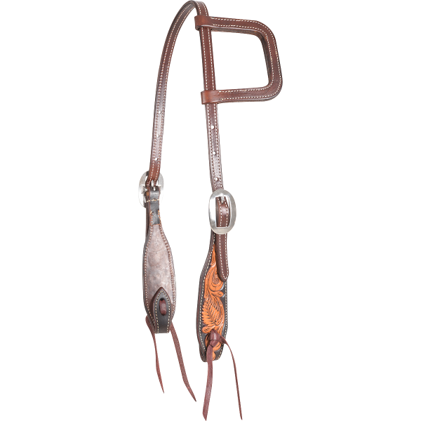 Martin Floral Tooled Slip Ear Headstall