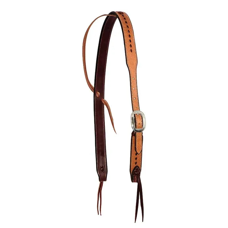 Partrade Headstall Slip Ear Cowboy Knot 1-1/4” Roughout Buckstitch