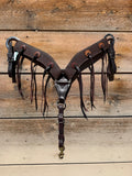 Martin 2 3/4" Roughout Breastcollar With Rosettes and Strings