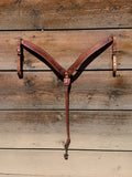 Harness Leather Contoured Ring-in-Center Breast Collar