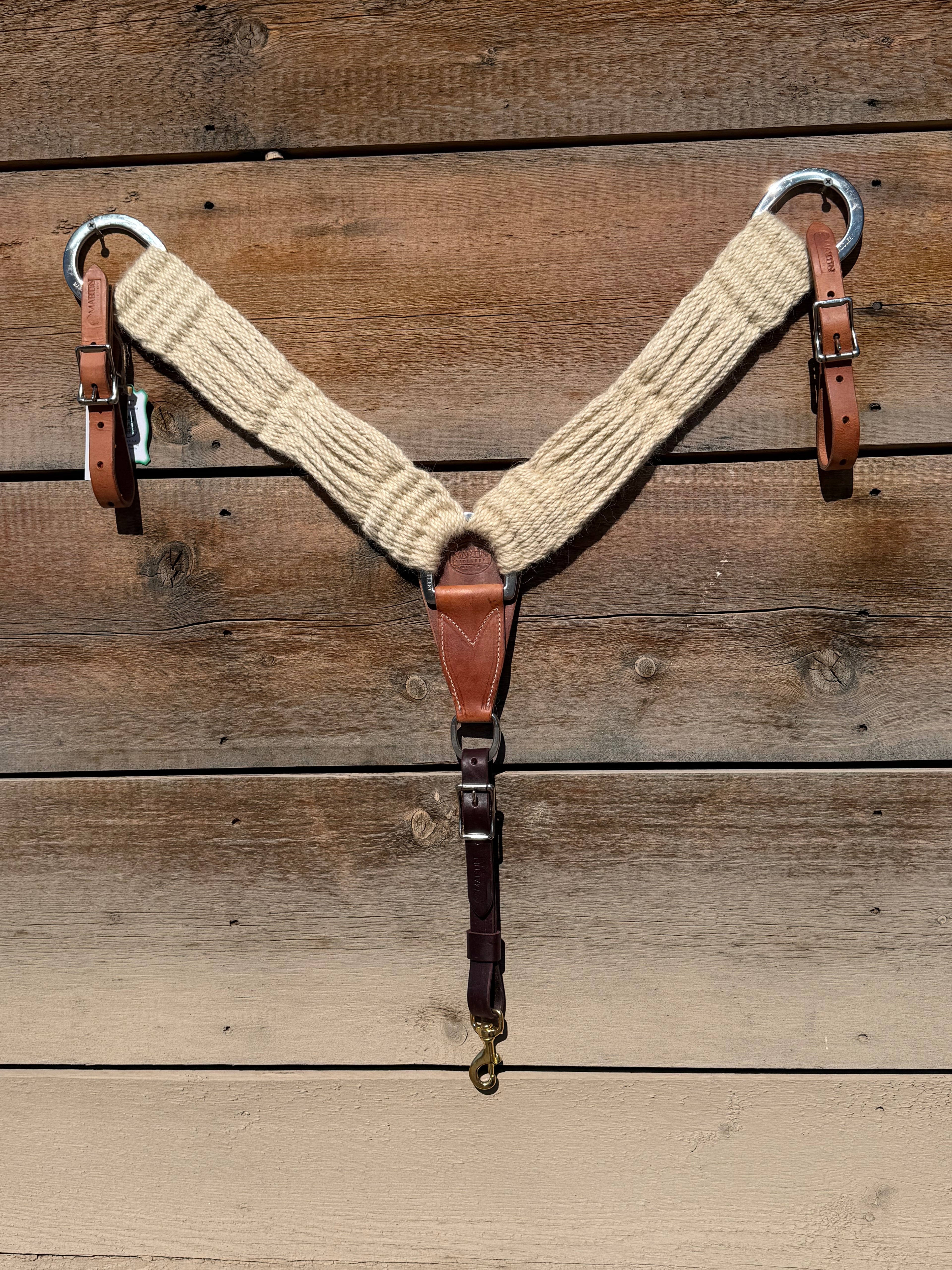 3' Natural Mohair Breast Collar by Martin Saddlery