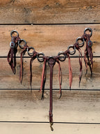 Professionals Choice Ring Breast Collar / Burgundy Tassels