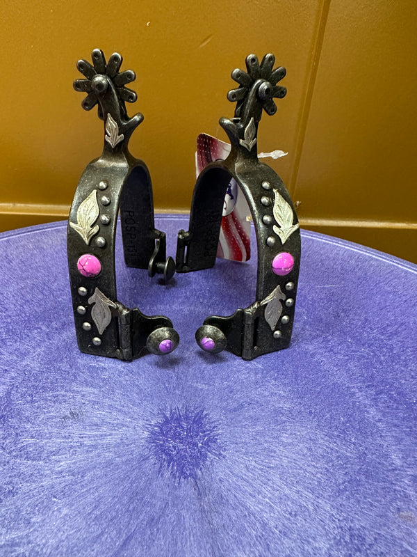 PRO CHOICE 3/4" PURPLE AND PINK  DOT SPUR