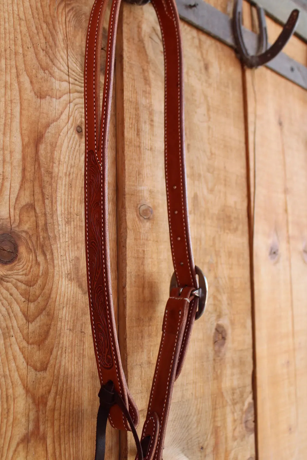 Martin Ranahan Floral Chestnut Split Ear Headstall