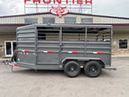 2025 Apex 16' Bumper Pull Stock Trailer #3056