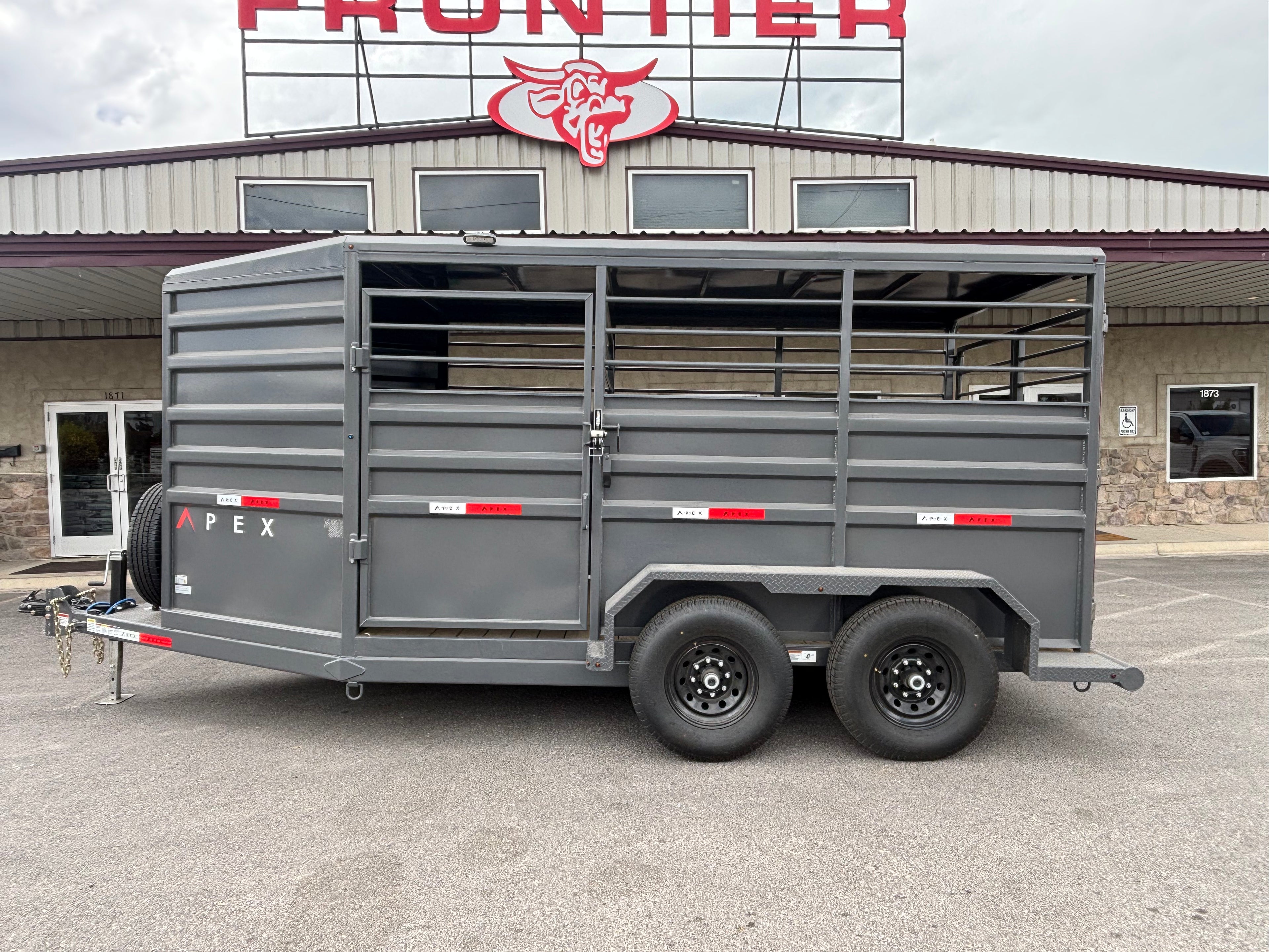 2025 Apex 16' Bumper Pull Stock Trailer #3056