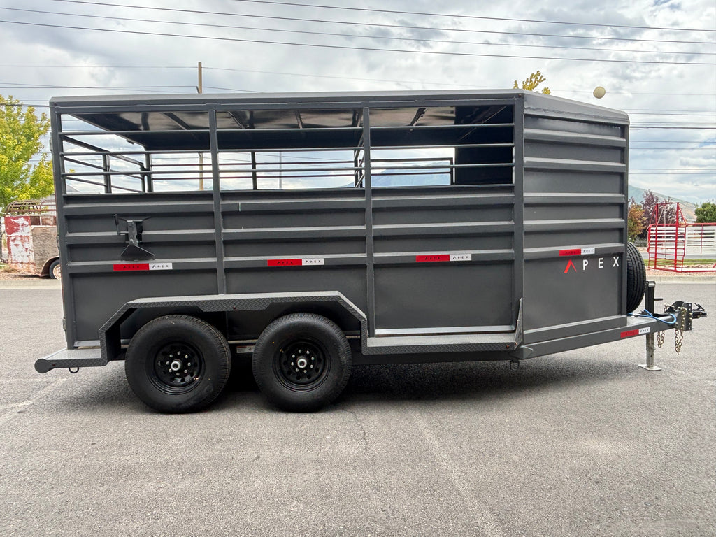 2025 Apex 16' Bumper Pull Stock Trailer #3056