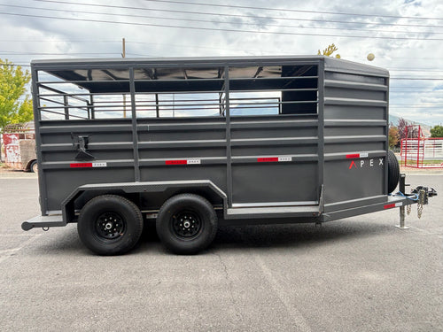 2025 Apex 16' Bumper Pull Stock Trailer #3056