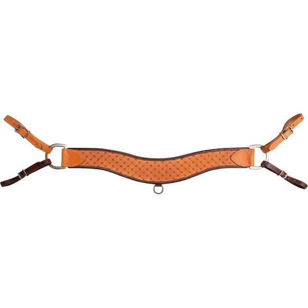 Martin 4" Wrapped Quilted Stamp Steer Roper Breastcollar