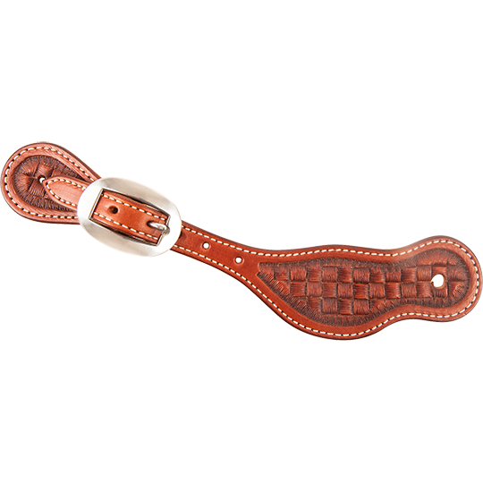 Martin Rancher Spur straps with Mini Weave Tooling