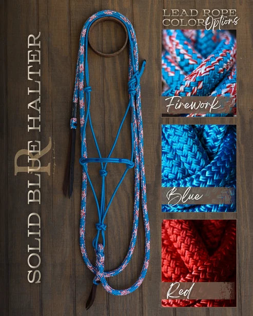 Hay Chix Timeless Halter & Lead Rope Standard (Blue)