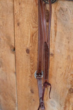 Martin Ranahan Floral Chocolate Split Ear Headstall