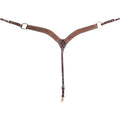 Breastcollar, 2-inch with Weave Tooled with Weathered Antique