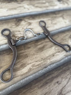 Classic Equine Rasp Straight Shank Bit with Ported Chain