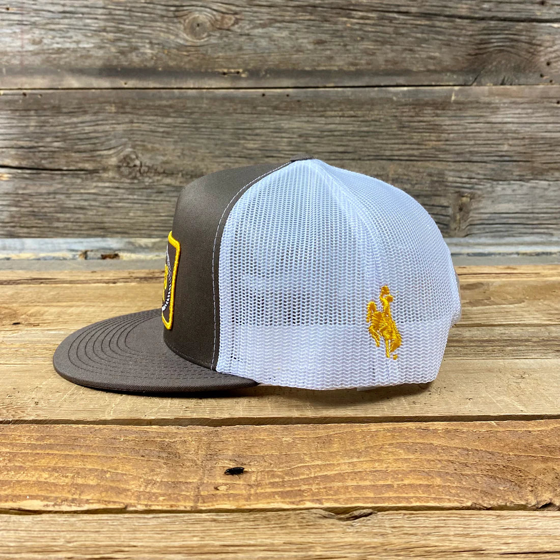 King Trucker Hat - Patch Brown/White