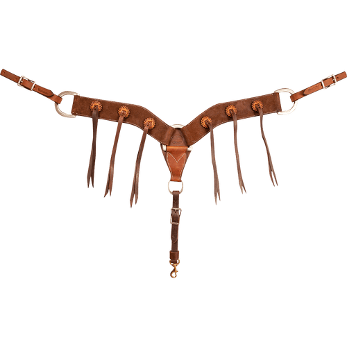 Martin 2 3/4" Roughout Breastcollar With Rosettes and Strings